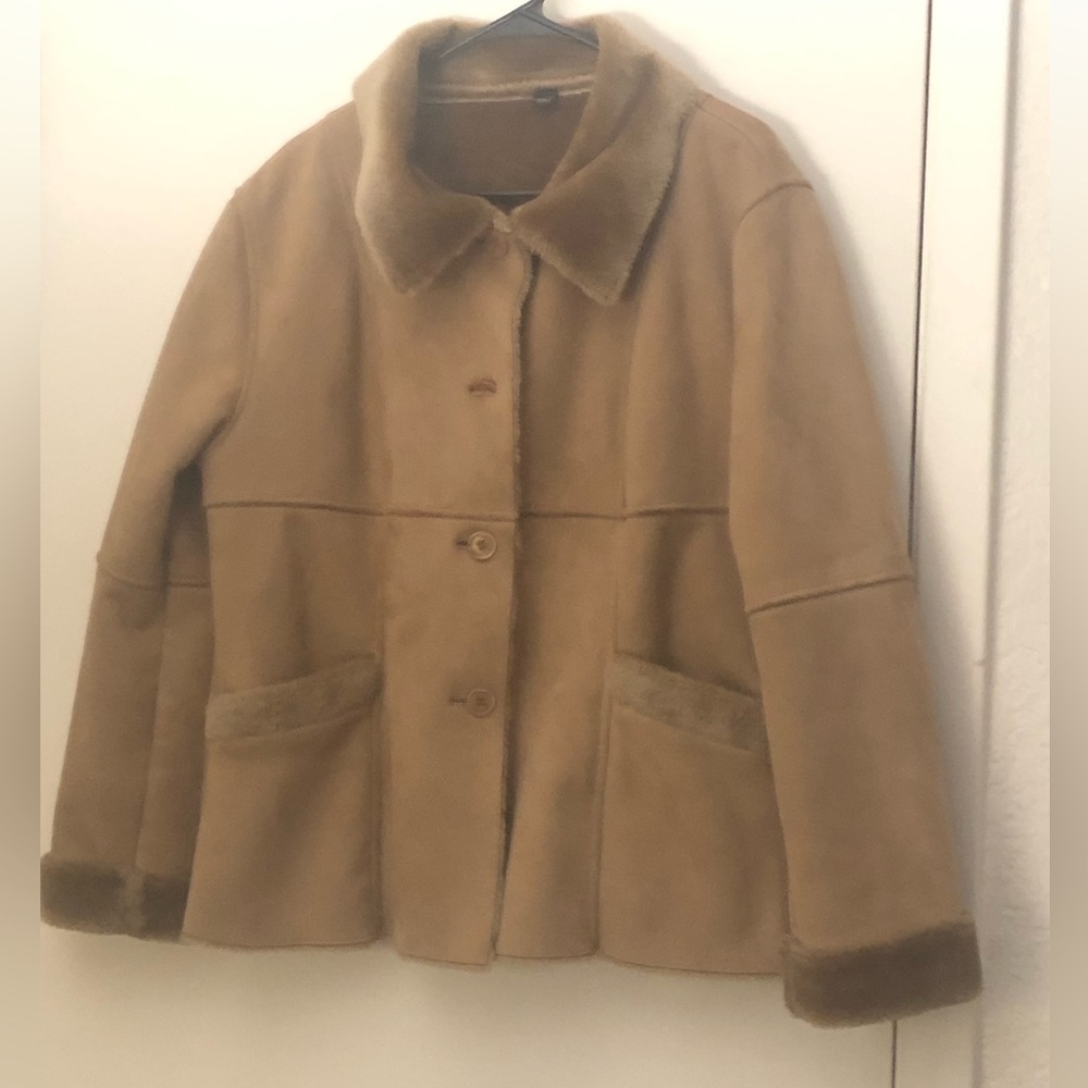 Marvin Richards Suede-like, plush lined jacket